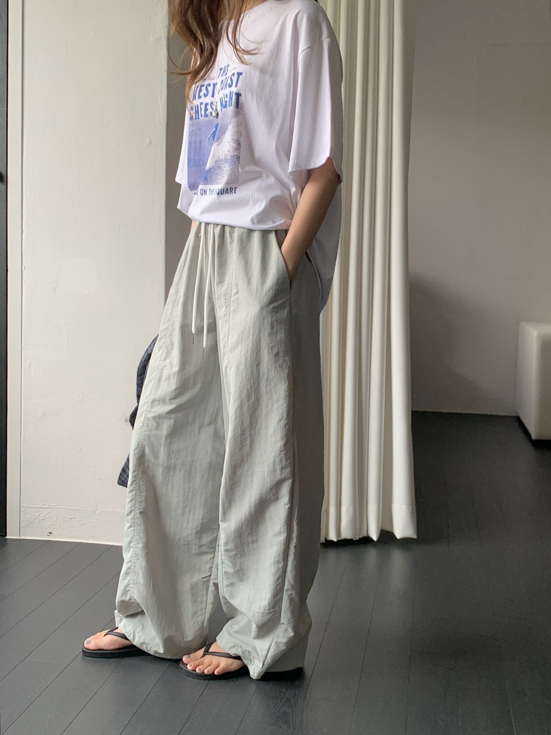 ONEMORETHING/GAMGAK東大門代購女裝新款人氣26春夏休閑褲ONEMORETHING/GAMGAK休閑褲