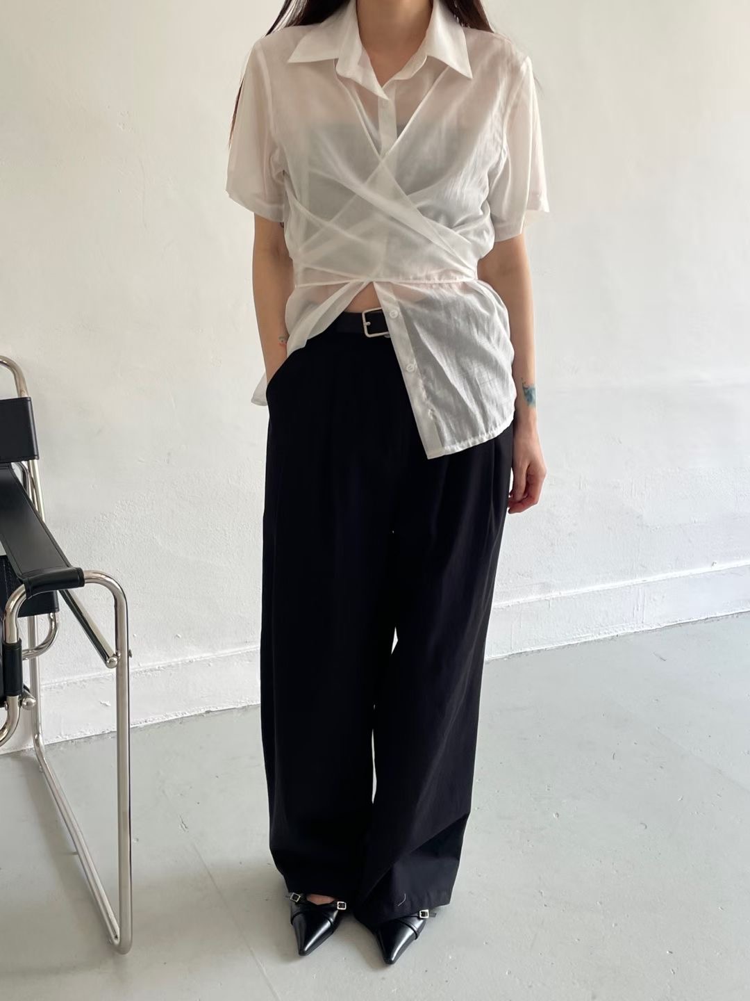 AWESOME-ot韓國代購女士新品熱賣人氣26春夏真品襯衫蕾絲衫AWESOME-ot襯衫/蕾絲衫圖色3