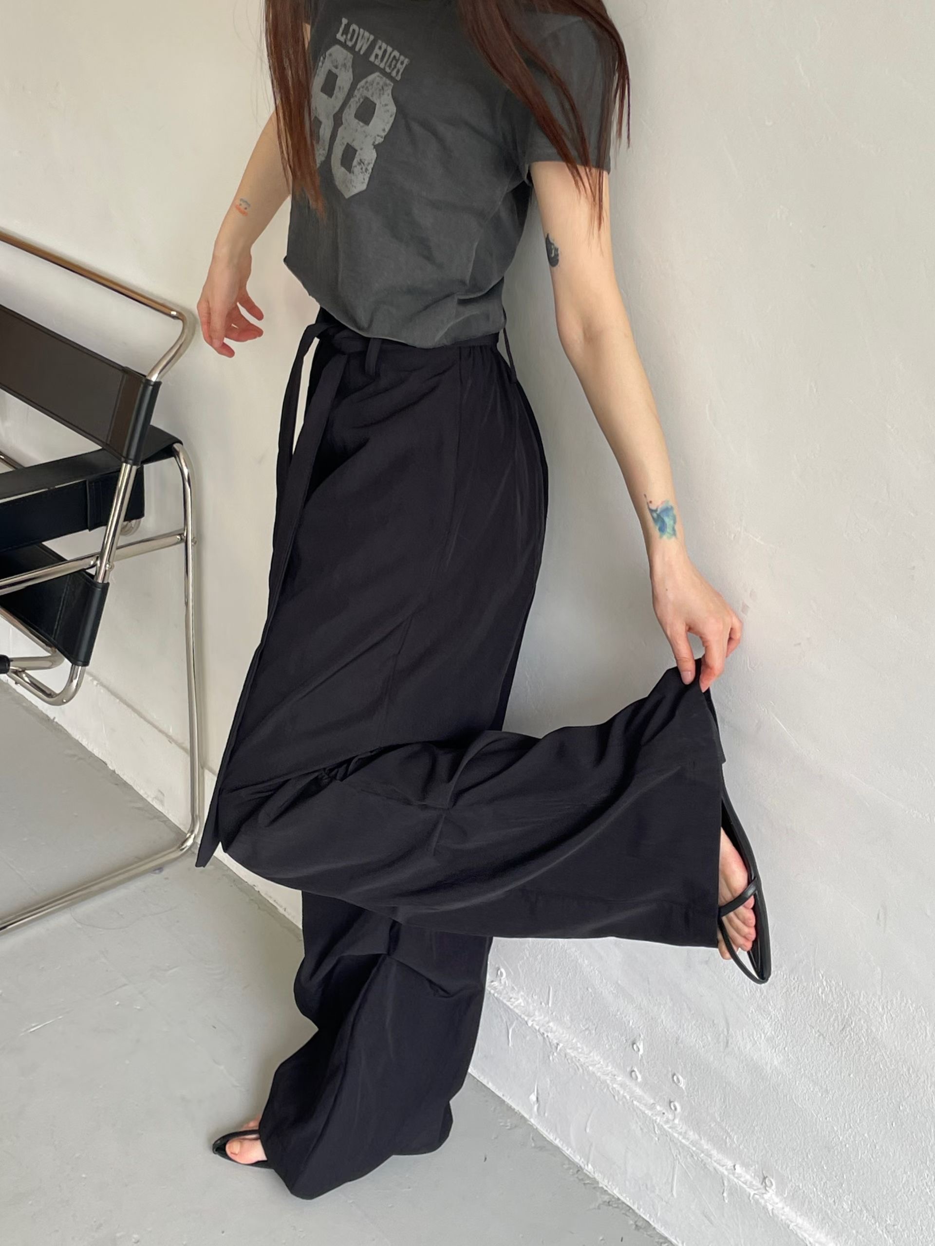 AWESOME-ot東大門代購女裝新款真品熱賣26春夏休閑褲含腰帶AWESOME-ot休閑褲
