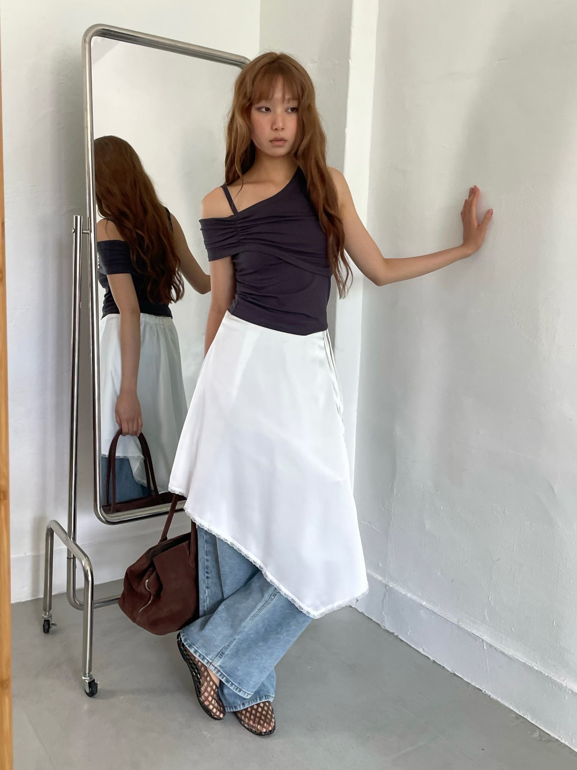 AWESOME-ot東大門直郵女裝新款推薦職業真品半身裙中短裙AWESOME-ot半身裙/中短裙