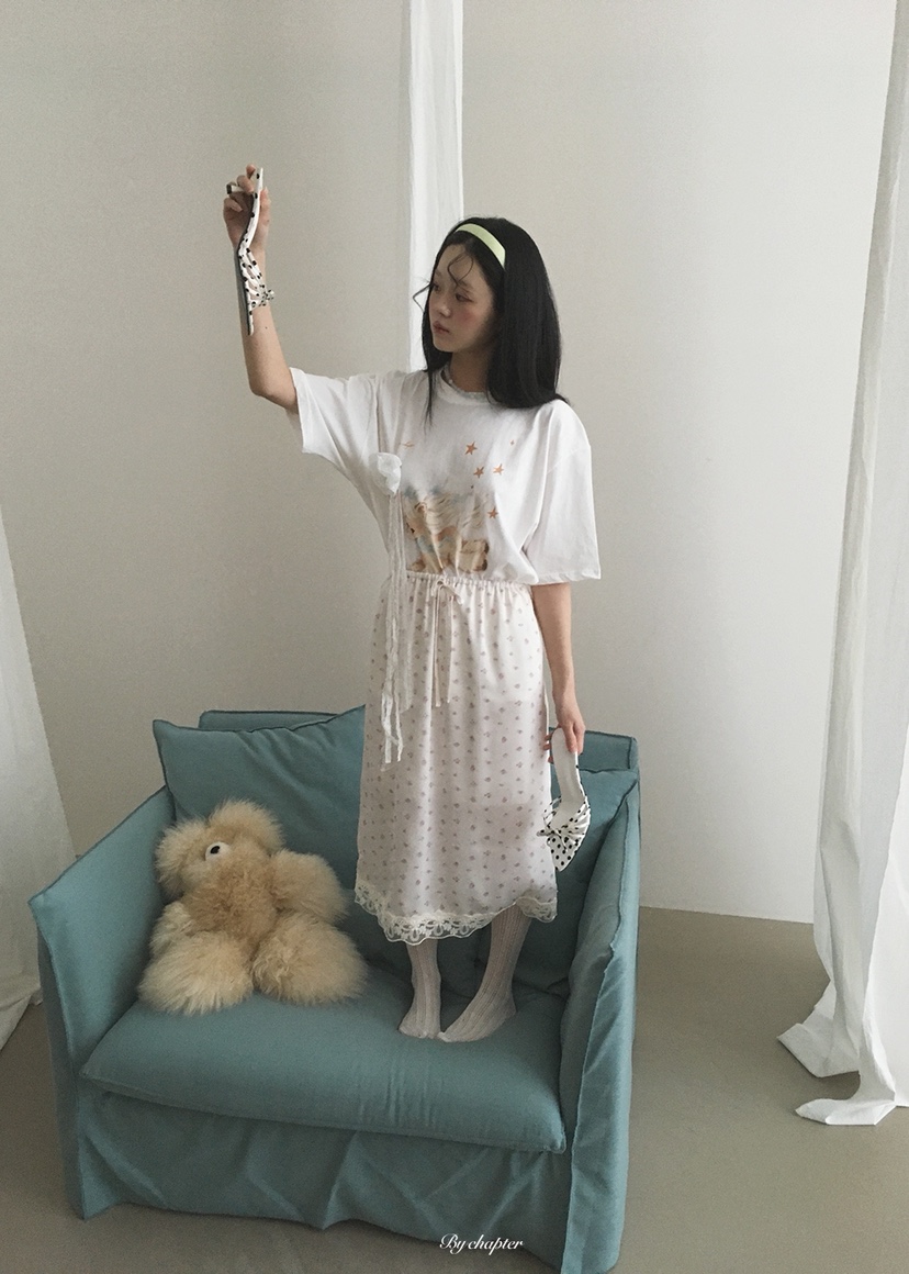 BY CHAPTER東大門實拍女裝新品人氣熱賣26夏季休閑長裙緞面BY Chapter長裙