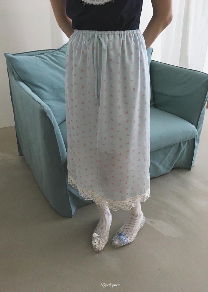 BY CHAPTER東大門實拍女裝新品人氣熱賣26夏季休閑長裙緞面BY Chapter長裙圖色1