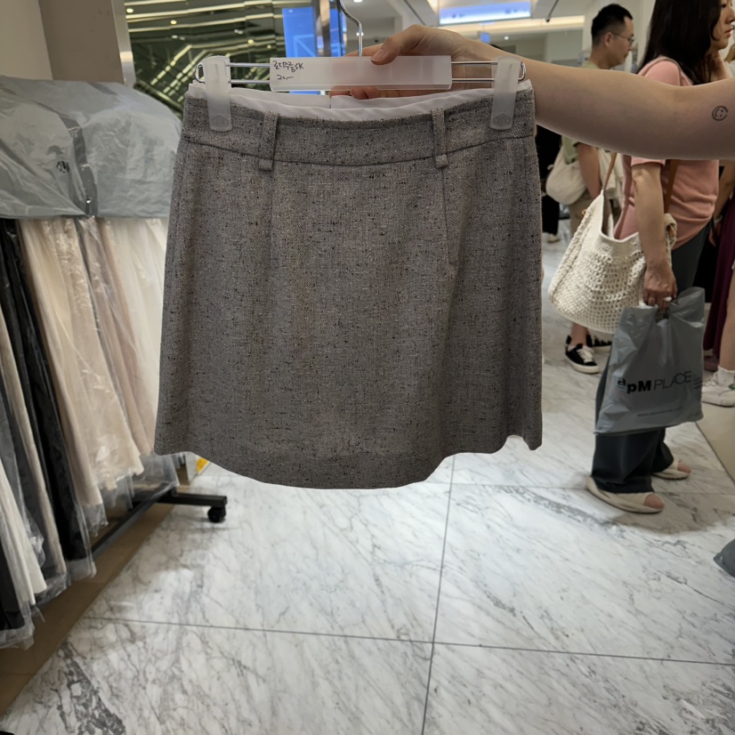 MER韓國直郵女裝新品時尚人氣真品職業熱賣26春夏短裙褶皺MER/ANGELO BIANCO短裙