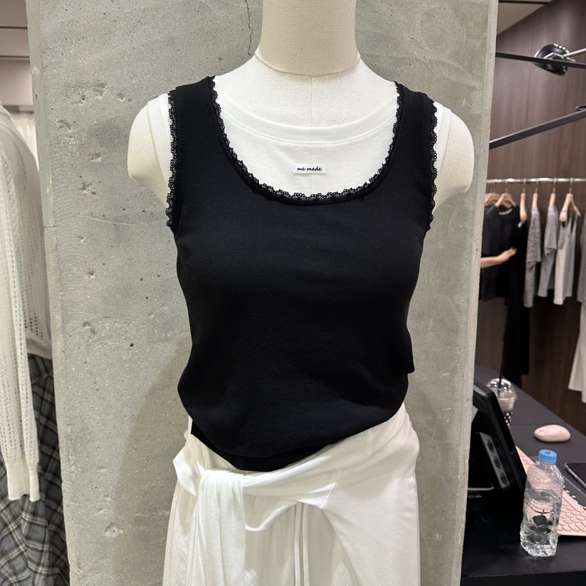 URBANSTORY/REMAKING東大門代購女裝新款26春夏吊帶背心不含內搭蕾絲無袖Remaking/URBANSTORY吊帶/背心圖色2