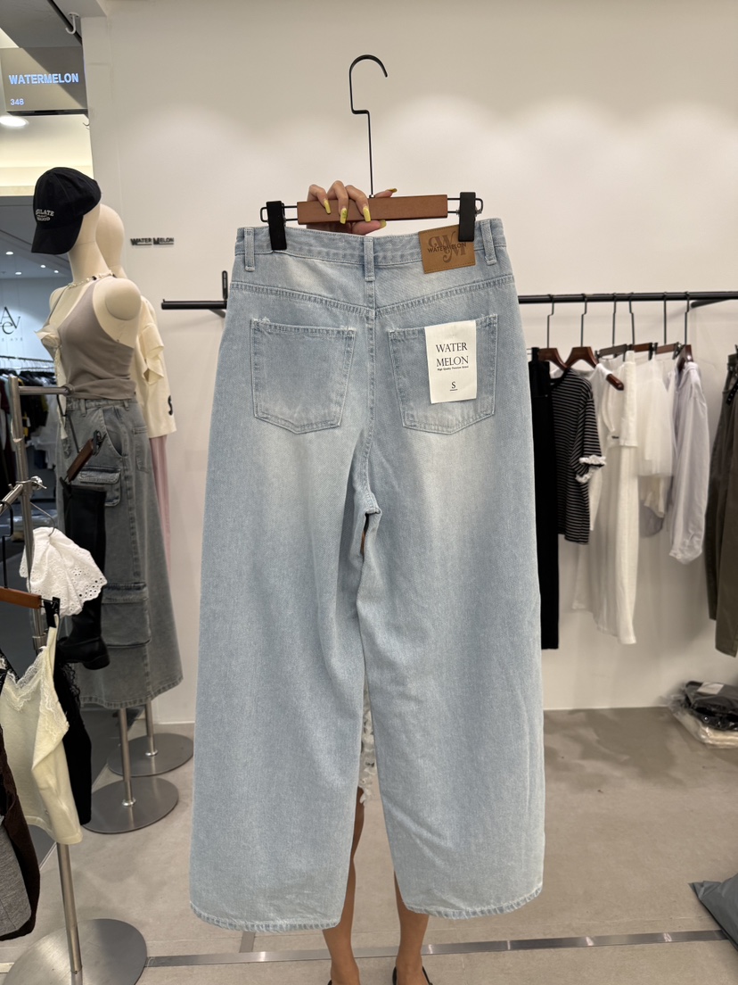 WATERMELON東大門實拍女士新品職業熱賣26春夏真品牛仔褲WATER MELON牛仔褲