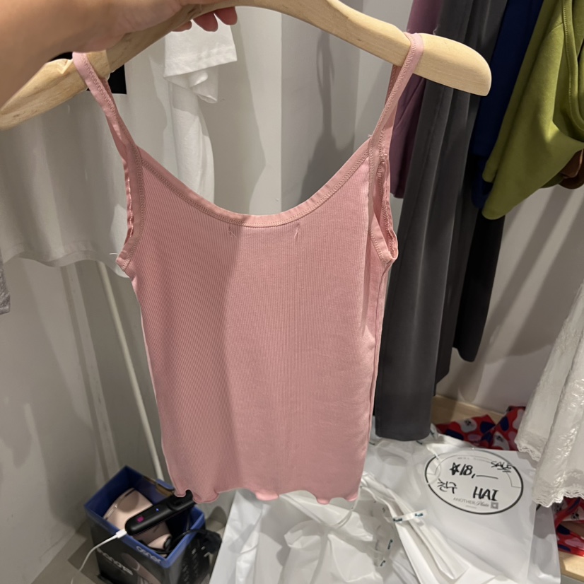 PLATE東大門直郵女士新品推薦熱賣職業人氣吊帶背心撞色無袖ANOTHER PLATE MOOD WEAR吊帶/背心