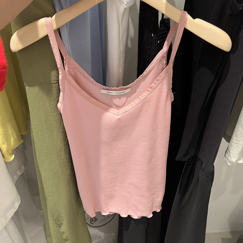 PLATE東大門直郵女士新品推薦熱賣職業人氣吊帶背心撞色無袖ANOTHER PLATE MOOD WEAR吊帶/背心圖色4