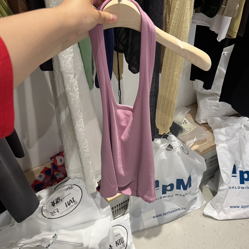 PLATE東大門實拍女士新款熱賣職業推薦休閑吊帶背心露背無袖ANOTHER PLATE MOOD WEAR吊帶/背心圖色1