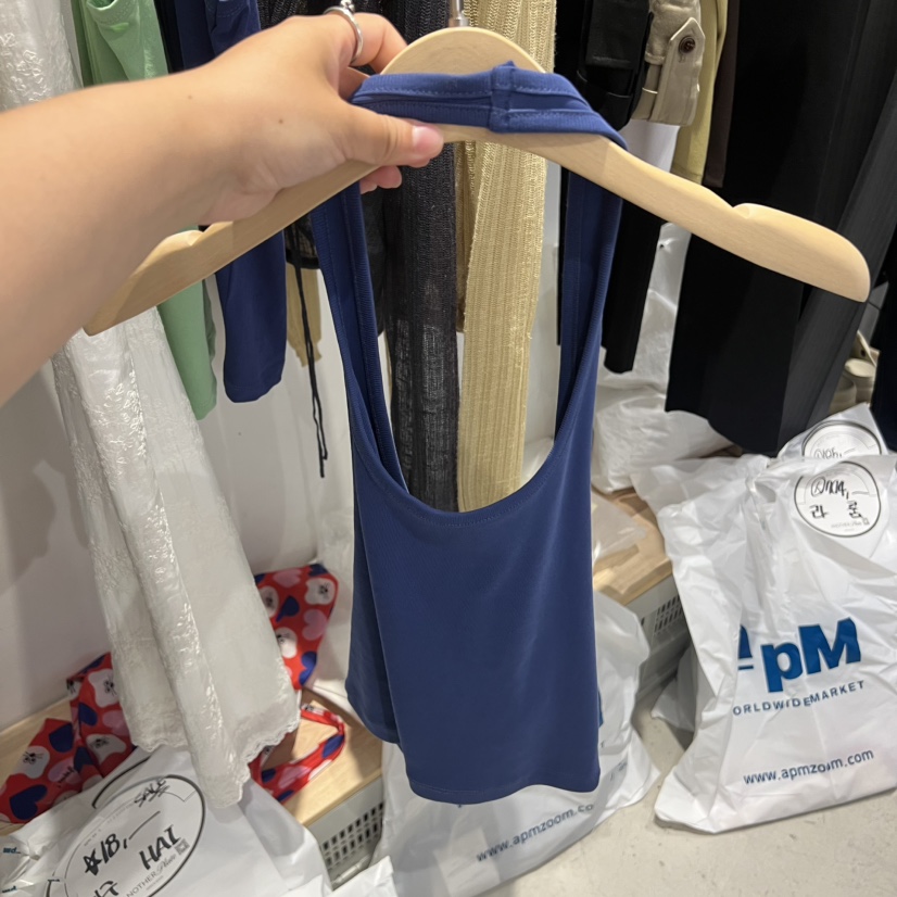 PLATE東大門實拍女士新款熱賣職業推薦休閑吊帶背心露背無袖ANOTHER PLATE MOOD WEAR吊帶/背心圖色2
