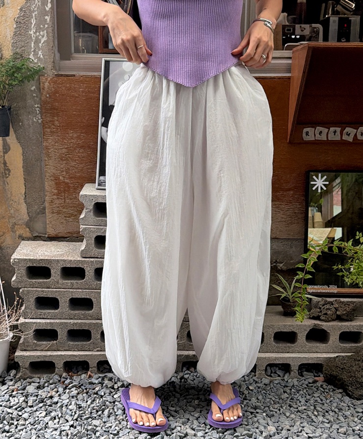 OLA韓國代購女士新品26夏季真品熱賣時尚推薦人氣休閑休閑褲mellor/OLA休閑褲