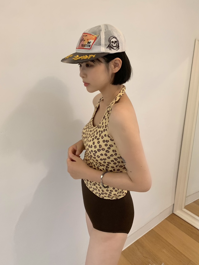 THE LINE-Q東大門直郵女裝新款熱賣泳裝兩件套豹紋露背THE LINE-Q泳裝