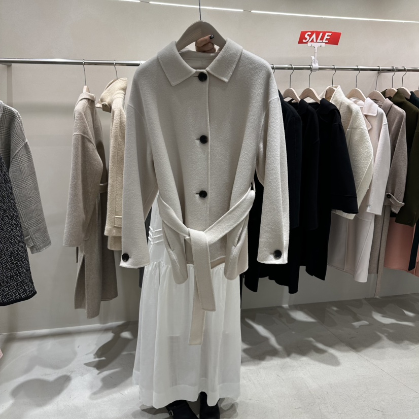Color B韓國直郵女裝新品推薦真品26夏季中長款大衣含腰帶Color B中長款大衣圖色1