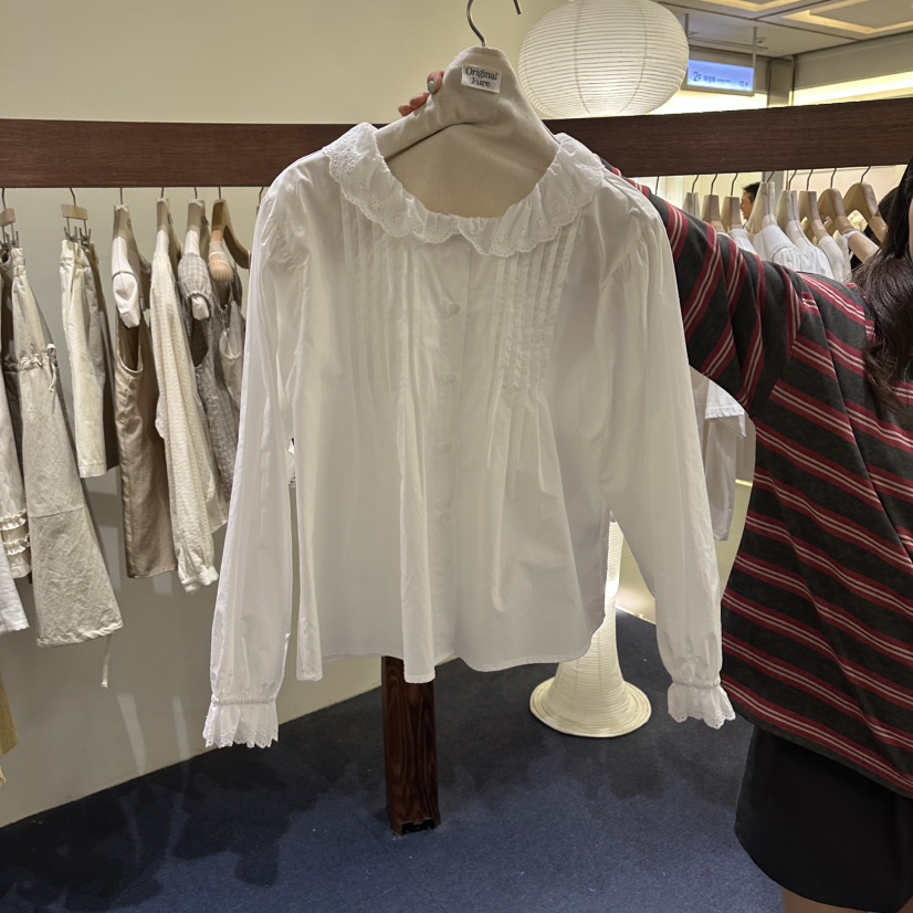 FURE韓國直郵女士新品推薦熱賣休閑時尚真品26夏季襯衫蕾絲衫FURE襯衫/蕾絲衫圖色1