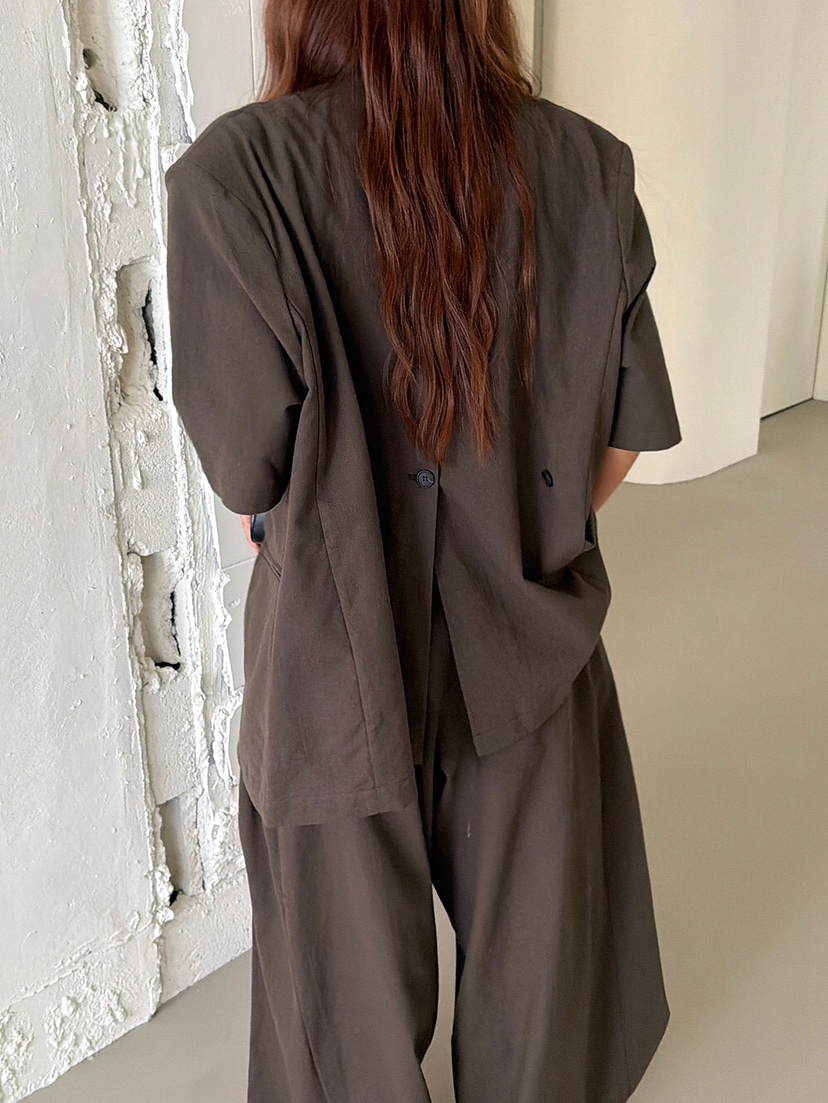 PAIRING東大門直郵女裝新品推薦真品熱賣西裝西服亞麻開衩PAIRING西裝/西服