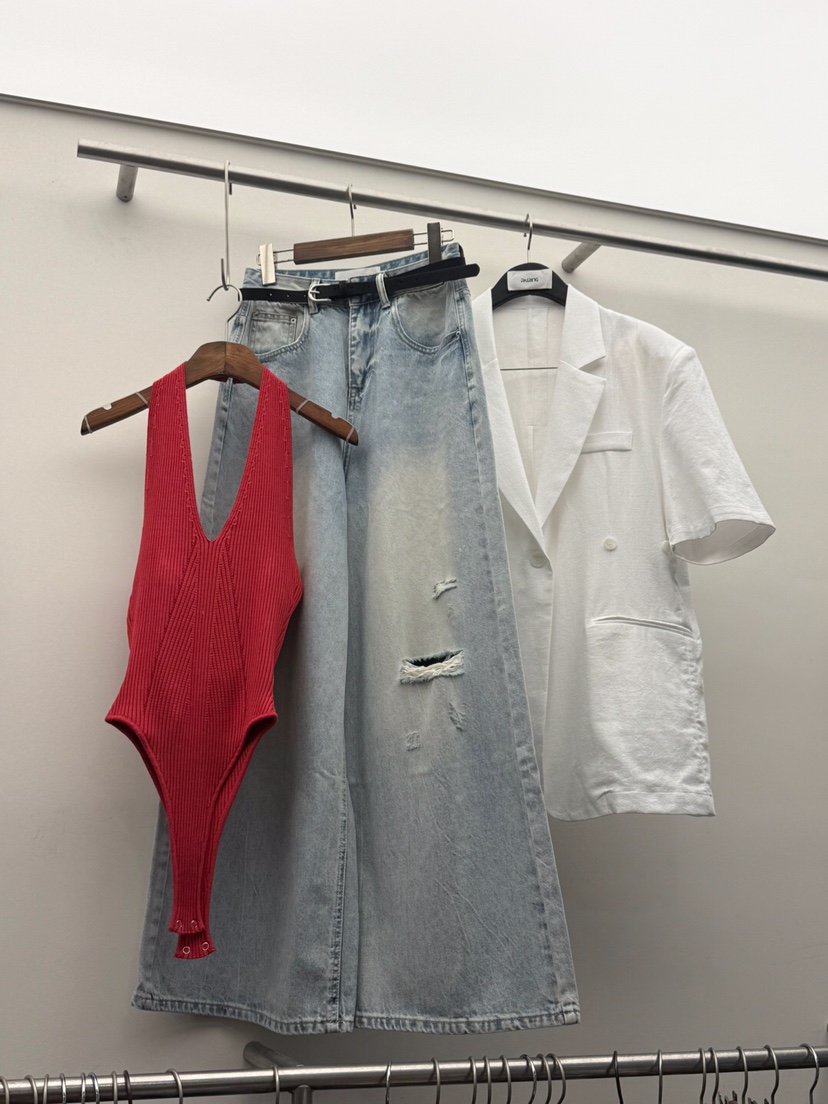 PAIRING東大門直郵女裝新品推薦真品熱賣西裝西服亞麻開衩PAIRING西裝/西服