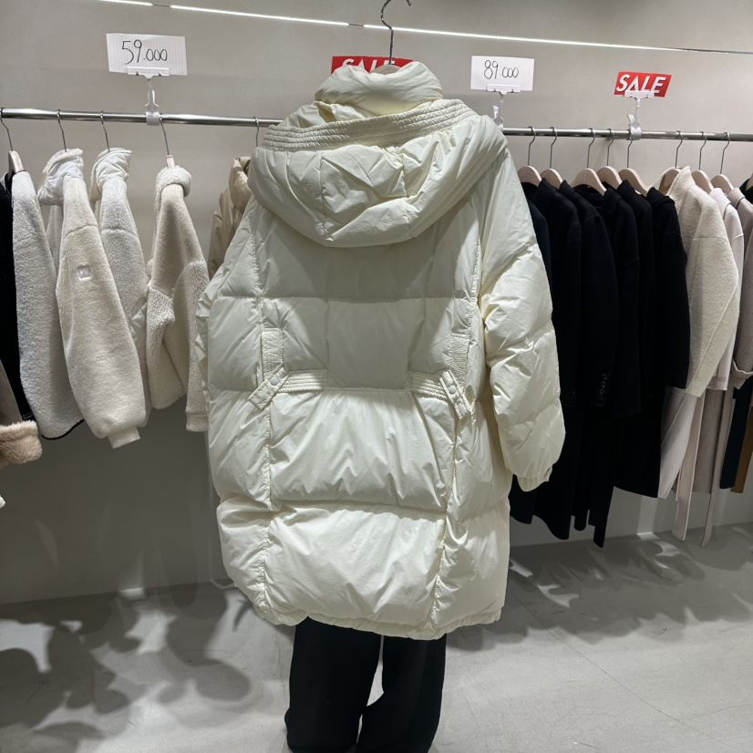 Color B東大門實拍女士新款真品職業人氣時尚長款羽絨服Color B長款羽絨服