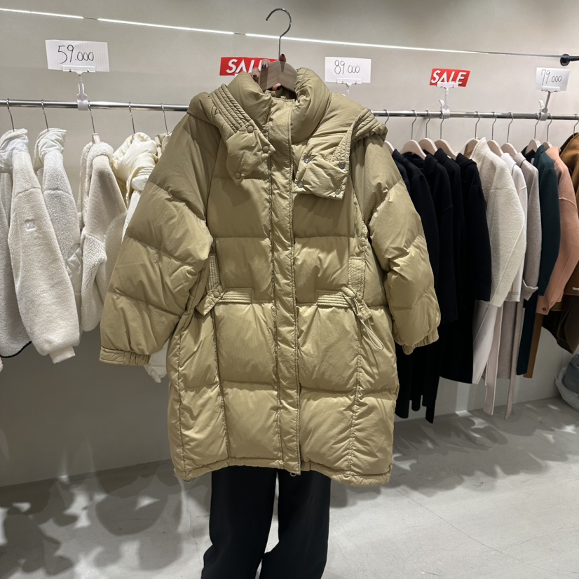 Color B東大門實拍女士新款真品職業人氣時尚長款羽絨服Color B長款羽絨服圖色1