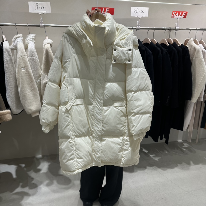 Color B東大門實拍女士新款真品職業人氣時尚長款羽絨服Color B長款羽絨服圖色2