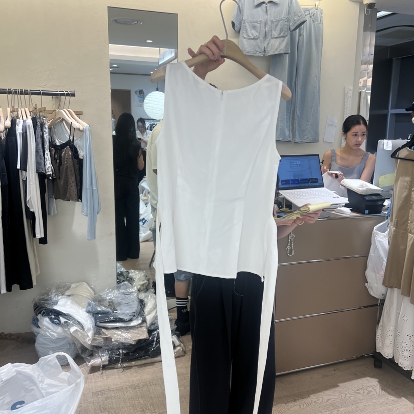 W AND J韓國代購女裝新品職業時尚26春夏熱賣真品吊帶背心W AND J吊帶/背心