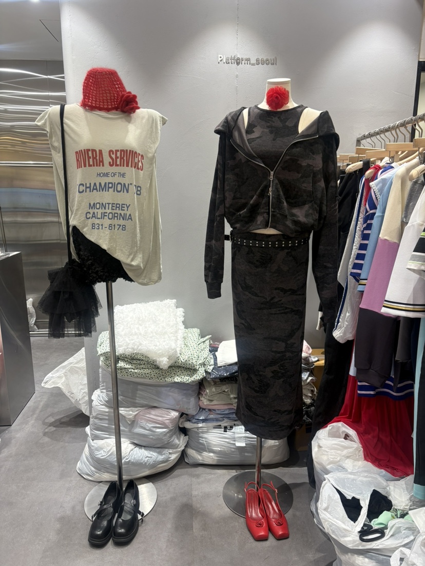 PLATFORM-L韓國代購女士新款職業休閑真品衛衣連帽衫迷彩PLATFORM衛衣