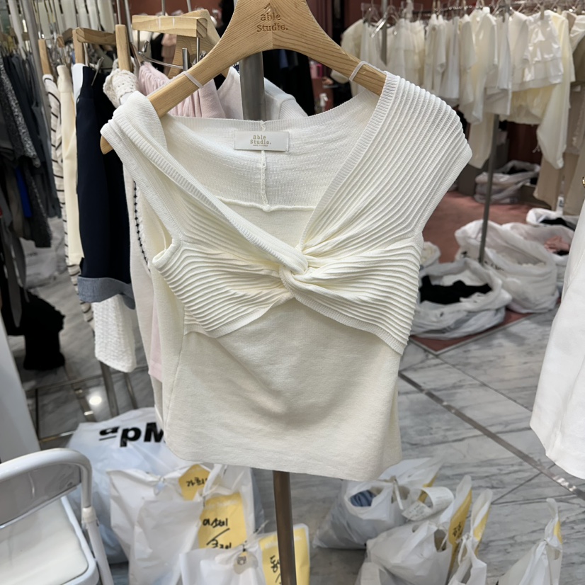 ABLESTUDIO東大門實拍女士新款26春夏推薦真品職業吊帶背心ABLESTUDIO吊帶/背心圖色1