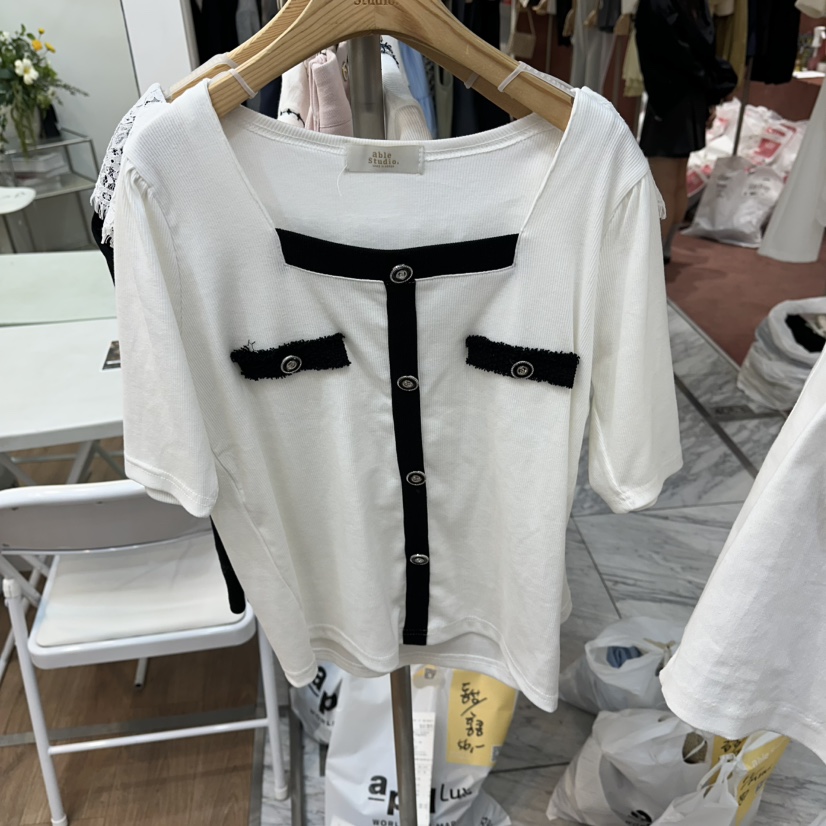 ABLESTUDIO東大門直郵女裝新品推薦熱賣人氣職業休閑真品T恤ABLESTUDIOT恤圖色1