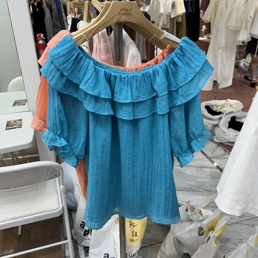 ABLESTUDIO東大門代購女士新款熱賣休閑真品時尚襯衫蕾絲衫ABLESTUDIO襯衫/蕾絲衫圖色1