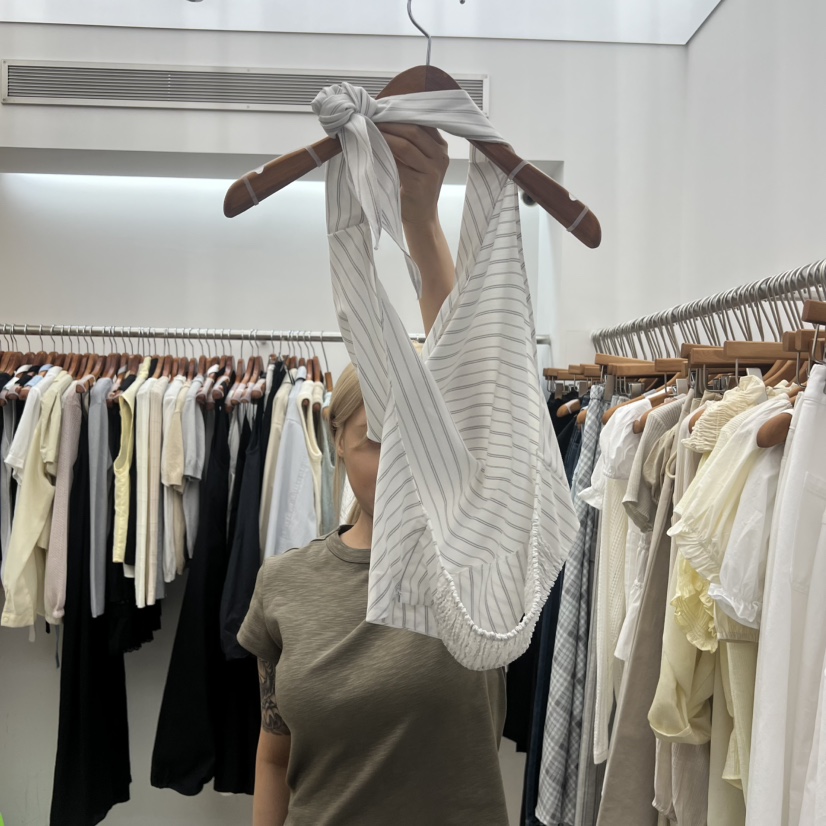 DRESS ROOM韓國代購女裝新品人氣26春夏時尚吊帶背心條紋DRESS ROOM吊帶/背心