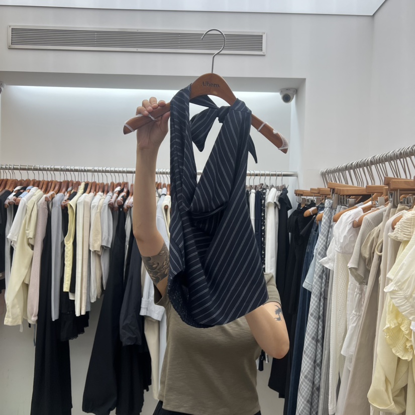 DRESS ROOM韓國代購女裝新品人氣26春夏時尚吊帶背心條紋DRESS ROOM吊帶/背心圖色2