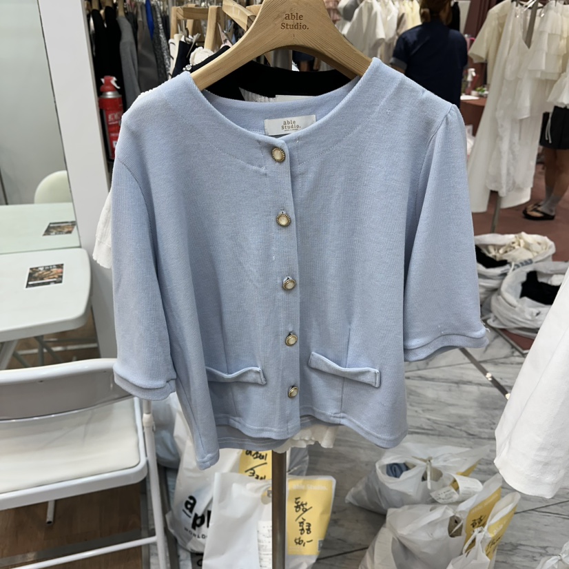 ABLESTUDIO韓國直郵女士新品人氣推薦26春夏職業熱賣針織衫ABLESTUDIO針織衫圖色1