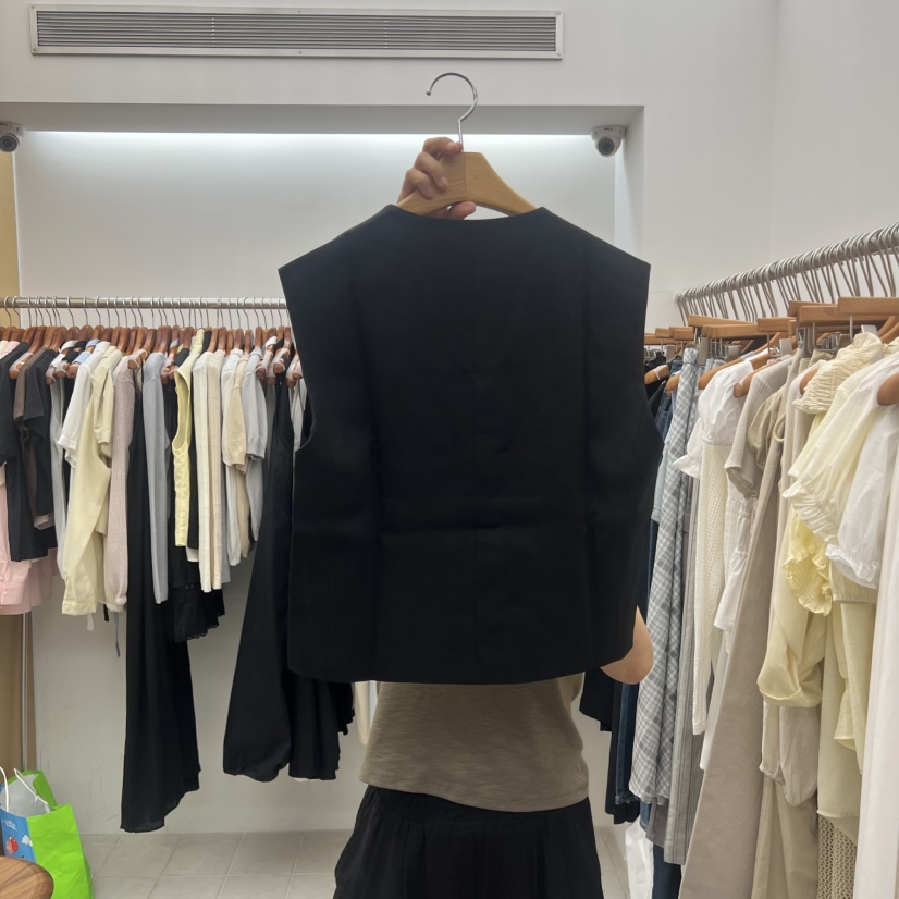 DRESS ROOM韓國代購女士新品26春夏休閑推薦人氣時尚馬甲DRESS ROOM馬甲