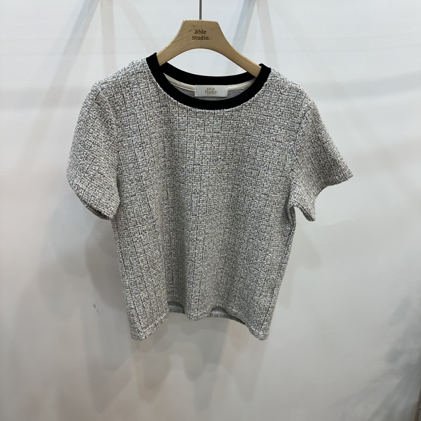 ABLESTUDIO韓國直郵女裝新品26春夏真品熱賣休閑職業時尚T恤ABLESTUDIOT恤圖色1