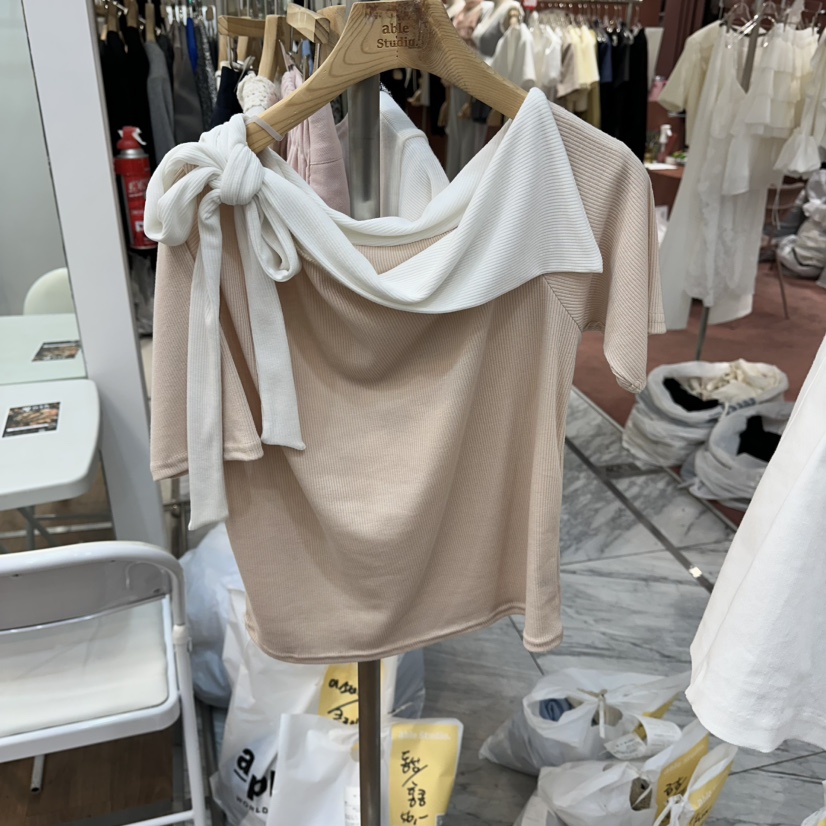 ABLESTUDIO東大門代購女士新品休閑人氣熱賣真品26春夏T恤ABLESTUDIOT恤圖色1
