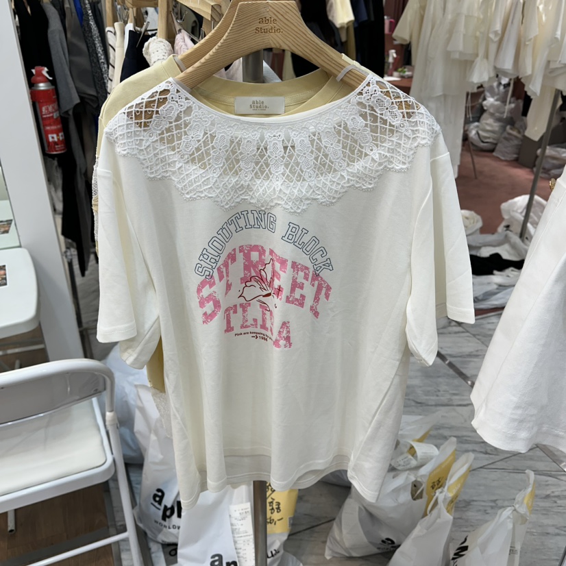 ABLESTUDIO韓國直郵女裝新款26春夏職業推薦熱賣時尚休閑T恤ABLESTUDIOT恤圖色1
