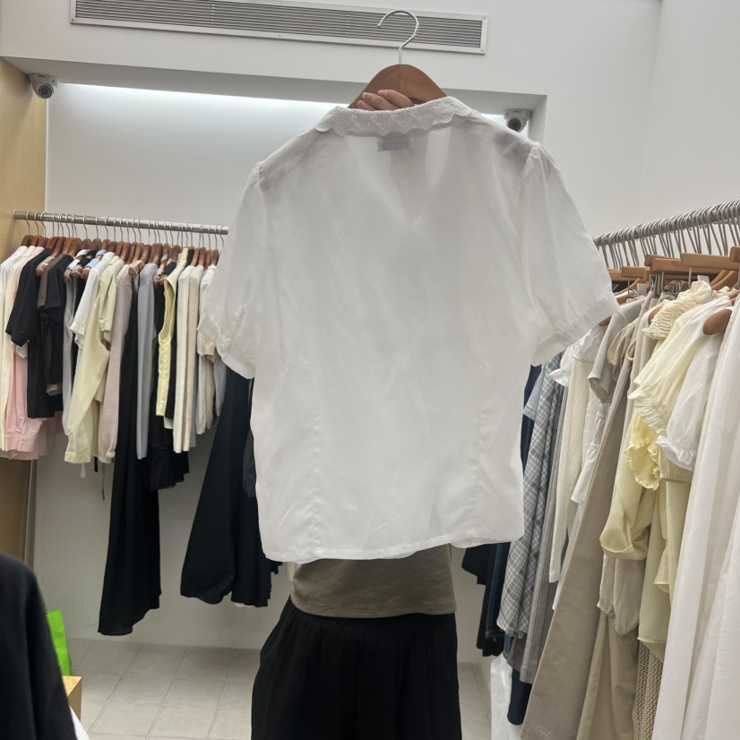 DRESS ROOM東大門代購女裝新款人氣休閑熱賣26春夏襯衫蕾絲衫DRESS ROOM襯衫/蕾絲衫