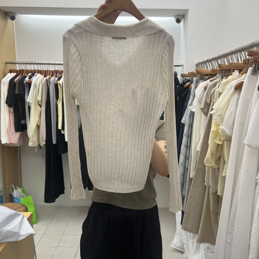 DRESS ROOM韓國直郵女裝新款真品26春夏職業熱賣時尚針織衫DRESS ROOM針織衫