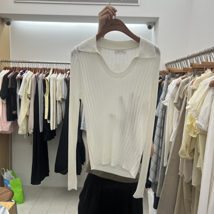 DRESS ROOM韓國直郵女裝新款真品26春夏職業熱賣時尚針織衫DRESS ROOM針織衫圖色2