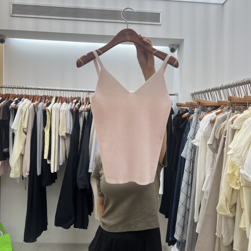DRESS ROOM東大門實拍女裝新品真品熱賣吊帶背心針織無袖DRESS ROOM吊帶/背心圖色2