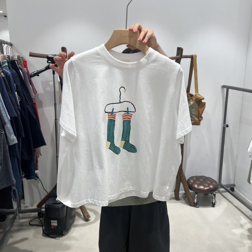BLOOM韓國代購女裝新品時尚推薦真品26春夏職業休閑熱賣T恤BLOOM-ST恤圖色2