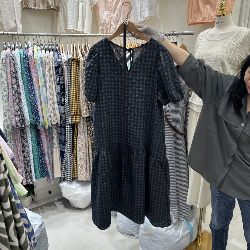 BIKINI東大門代購女士新款26春夏真品推薦熱賣連衣裙含腰帶BIKINI連衣裙圖色2