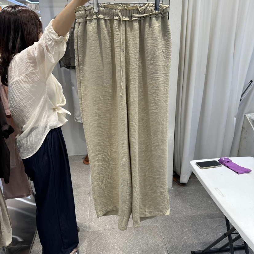ELAN韓國直郵女裝新品職業推薦時尚人氣休閑26春夏休閑褲褶邊ELAN休閑褲圖色2