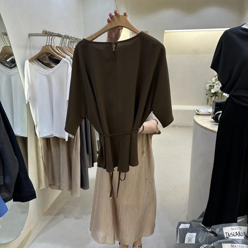 MATIERE韓國直郵女士新品26春夏真品休閑熱賣時尚襯衫蕾絲衫MATIERE襯衫/蕾絲衫