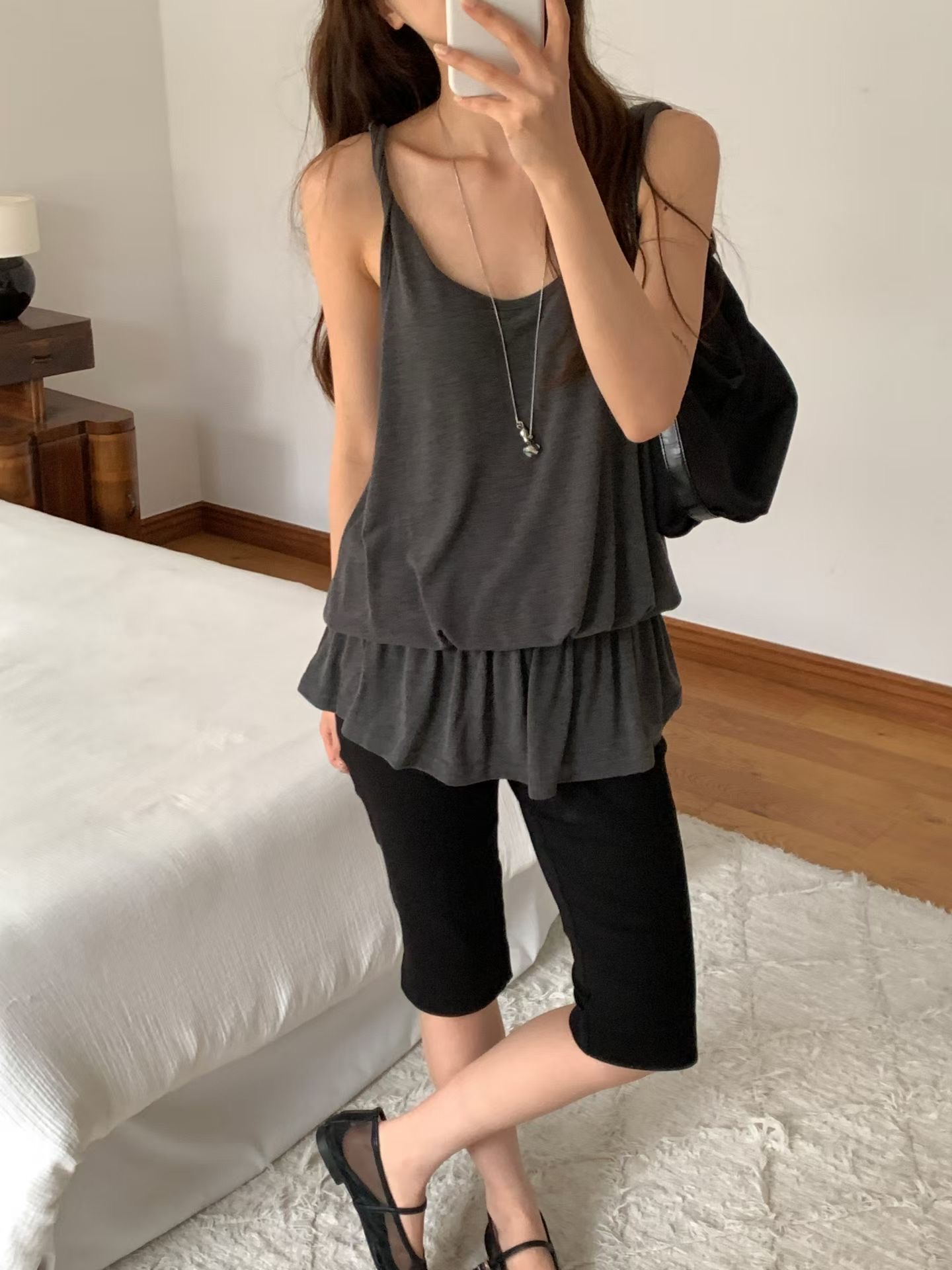 BABY SALON東大門代購女裝新品休閑推薦熱賣時尚吊帶背心BABY SALON吊帶/背心