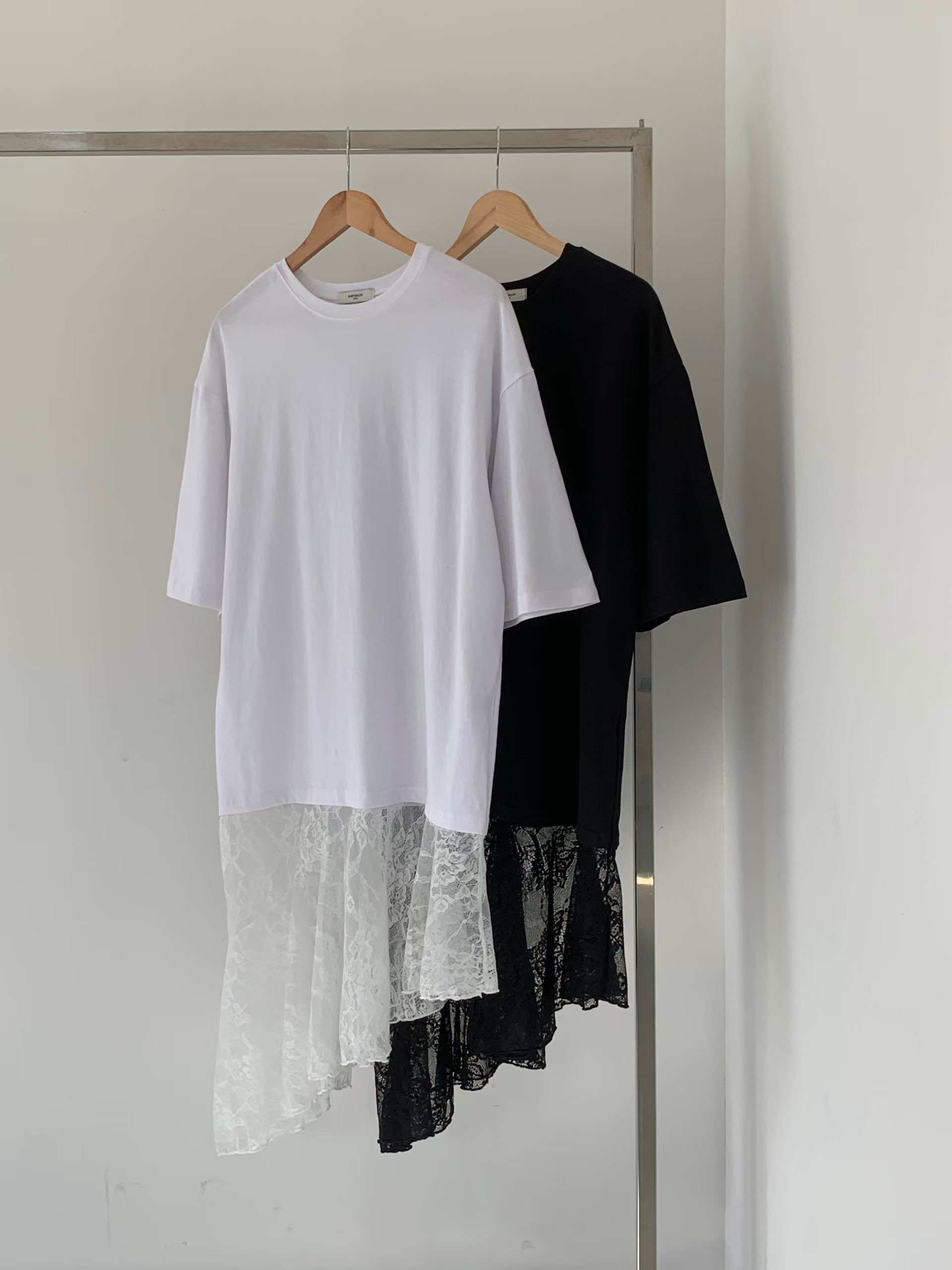 BABY SALON韓國代購女士新款真品推薦26夏季連衣裙撞色蕾絲BABY SALON連衣裙圖色2左二色
