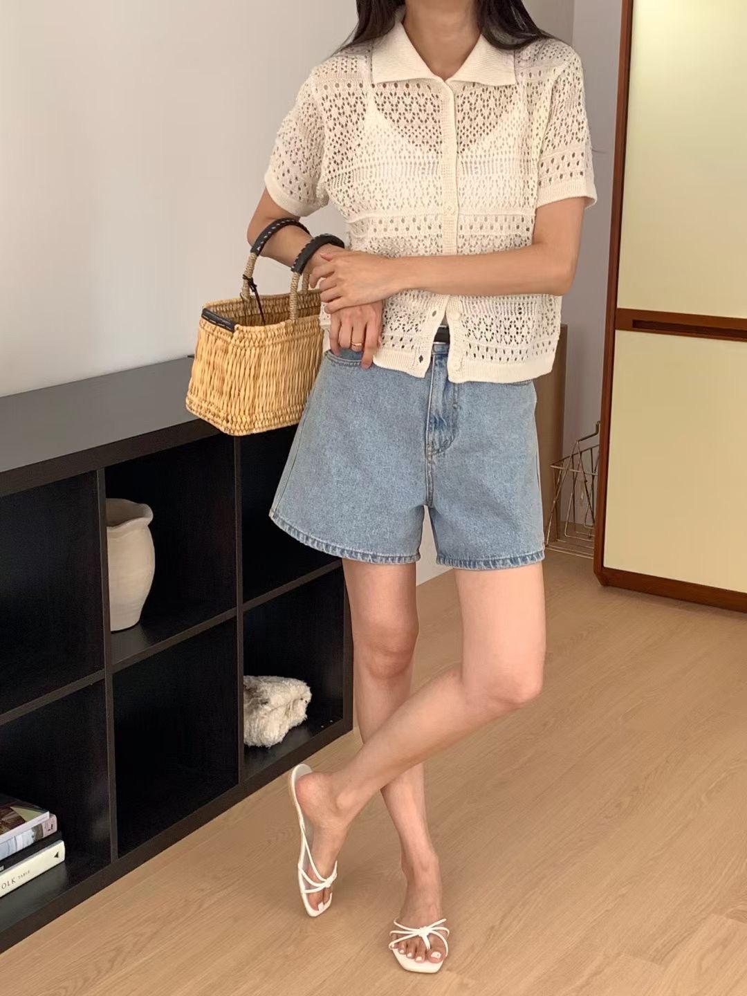 BABY SALON韓國直郵女士新款人氣真品時尚針織衫羊毛開襟BABY SALON針織衫