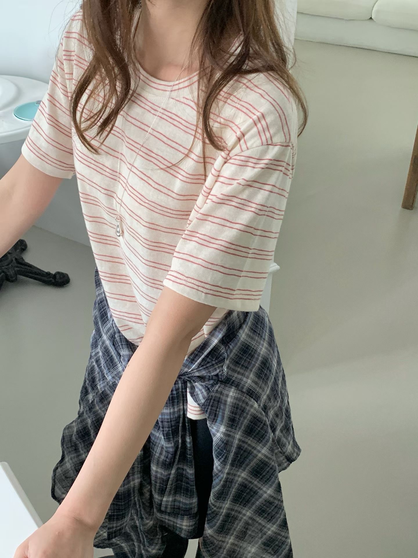 ONEMORETHING/GAMGAK東大門實拍女士新品休閑時尚真品T恤GAMGAK/NEMORETHINGT恤