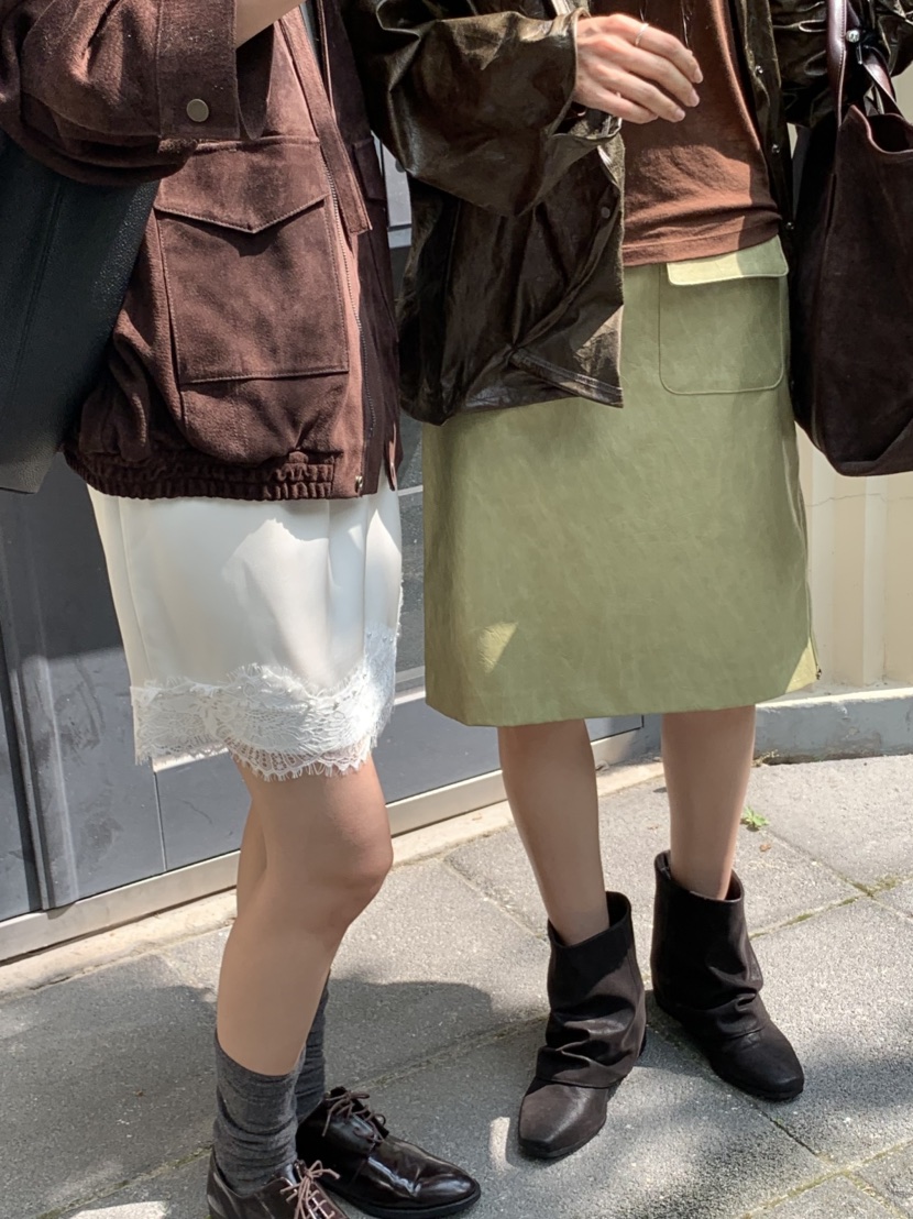 TIZZI韓國代購女裝新款時尚真品休閑熱賣半身裙中短裙珍珠緞TIZZI半身裙/中短裙