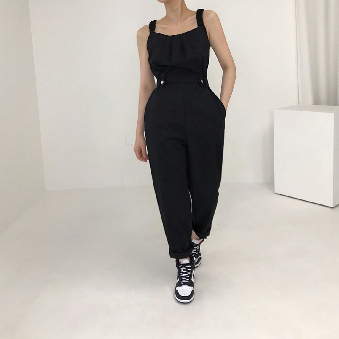 2TWO MOON韓國代購女裝新款推薦時尚職業熱賣休閑連體褲2TWO MOON連體褲