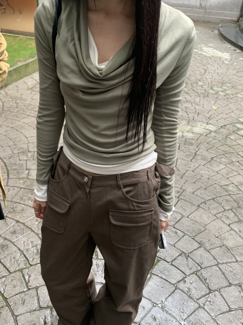 TIZZI東大門代購女士新品職業推薦熱賣人氣休閑褲喇叭褲羅紋TIZZI休閑褲