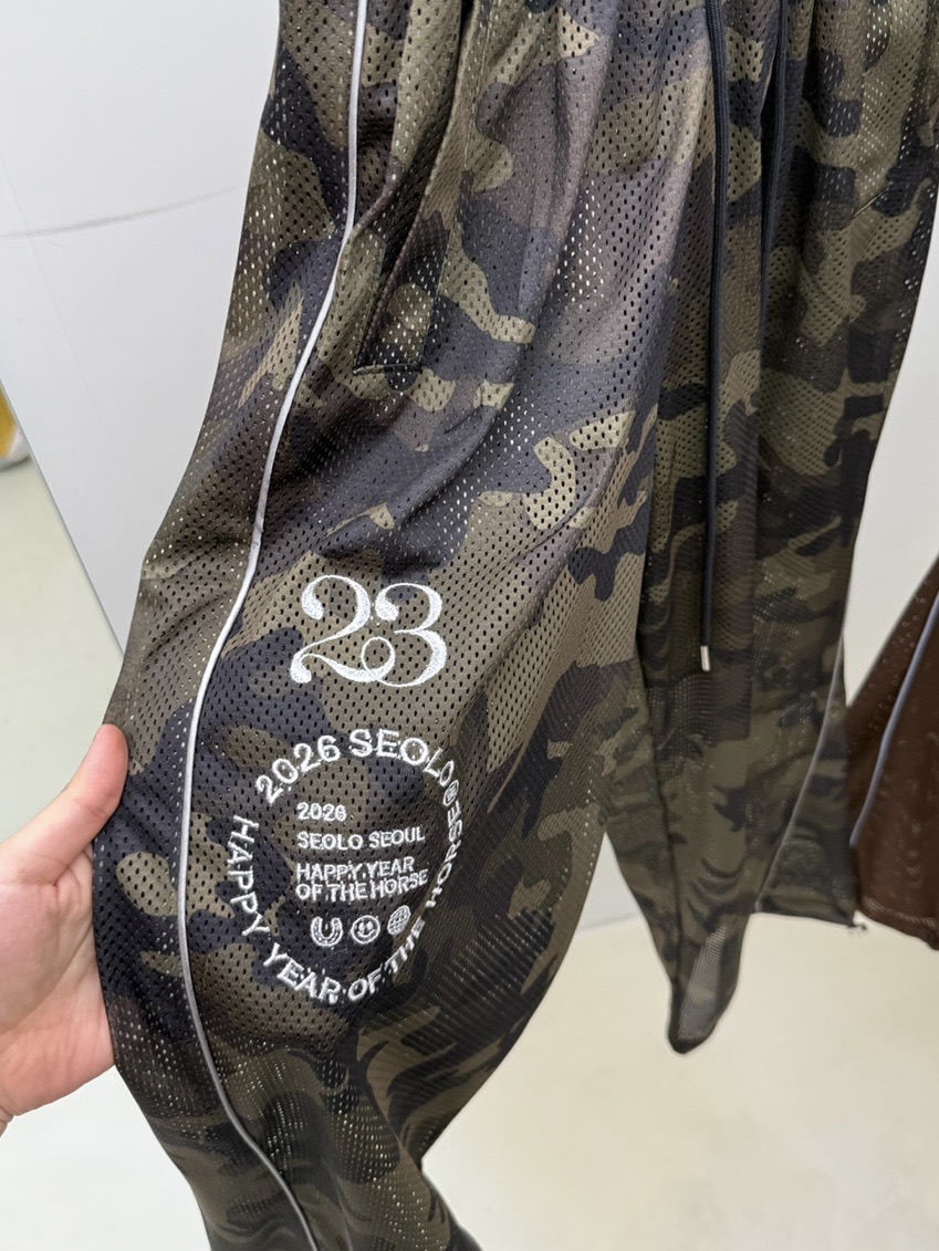 SEOLO東大門代購女裝新品真品26夏季時尚推薦休閑褲網眼迷彩Seolo seoul休閑褲